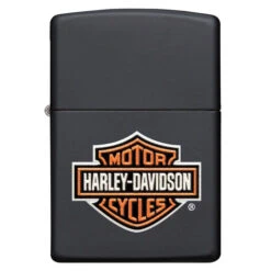Zippo Harley-Davidson Texture Print Classic Logo Black Matte Windproof Lighter