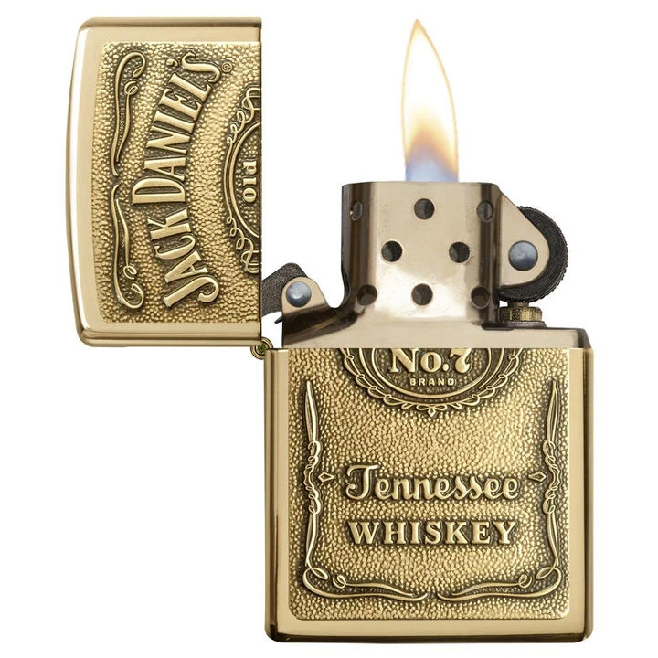 Zippo Jack Daniel's High Polish Brass Windproof Lighter - Image 2