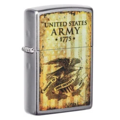 Zippo U.S. Army Street Chrome Windproof Lighter