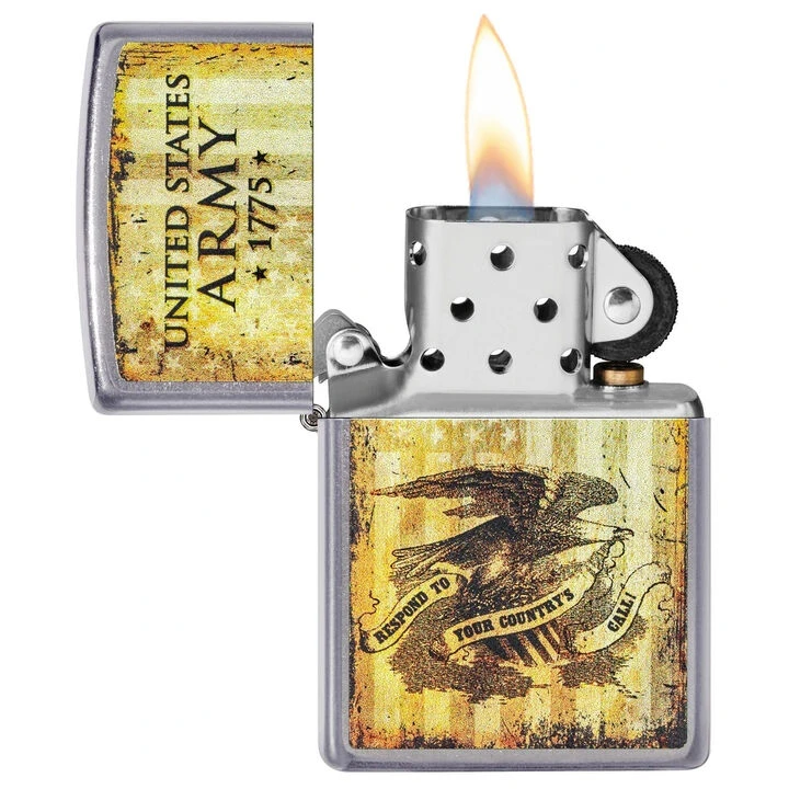 Zippo U.S. Army Street Chrome Windproof Lighter - Image 2